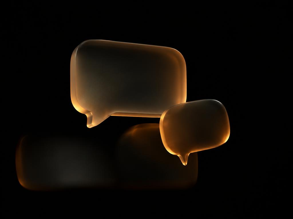 Placeholder — abstract conversation interface glow